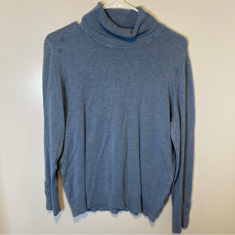 Joseph A. Blue Turtleneck Sweater women’s size‎ large
